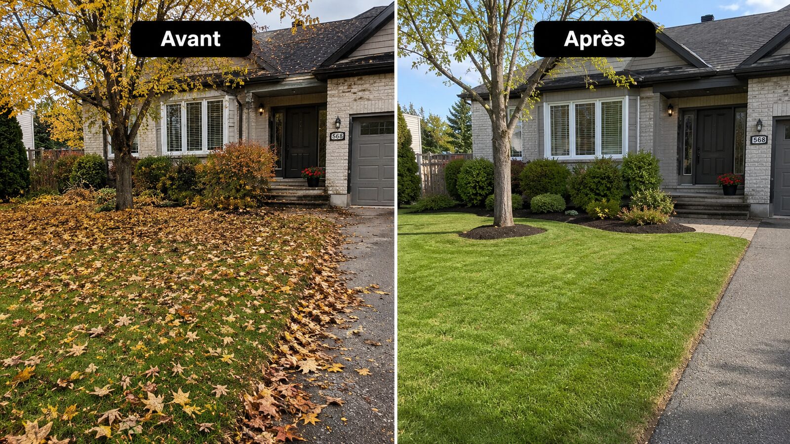 Fermeture d'automne et ramassage des feuilles